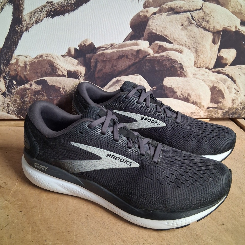 Brooks Ghost 17 Womens Running Shoes Black Grey Sneakers Sz 10